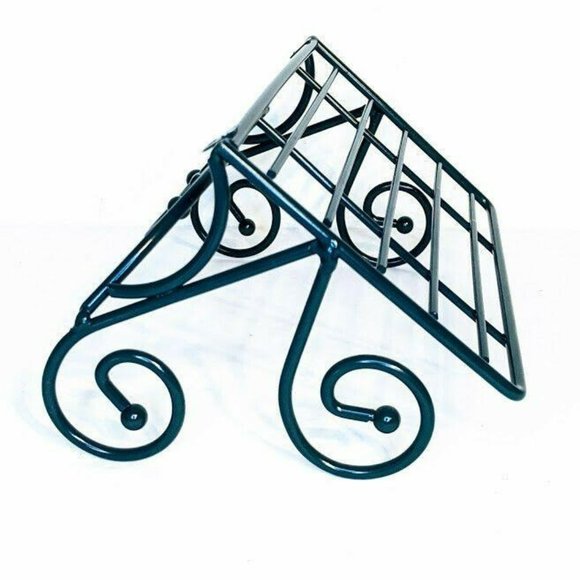 Vintage HOMCO Home Interiors and Gifts Green Metal Wire Wall Shelf 12657-DE - Picture 4 of 5